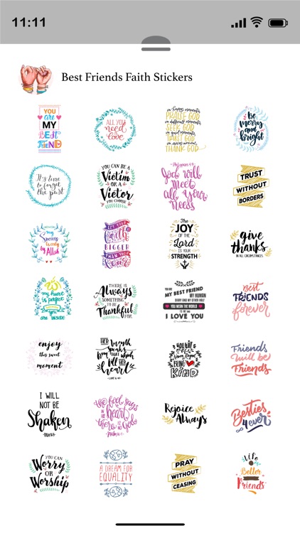 Best Friends Faith Stickers