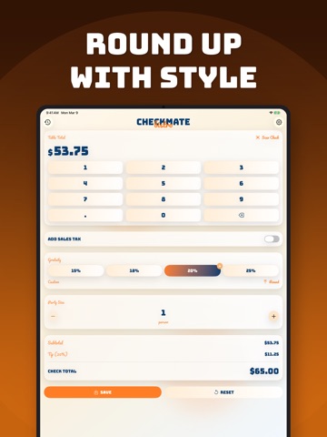 Tip Calculator - CheckMate iPad screenshot