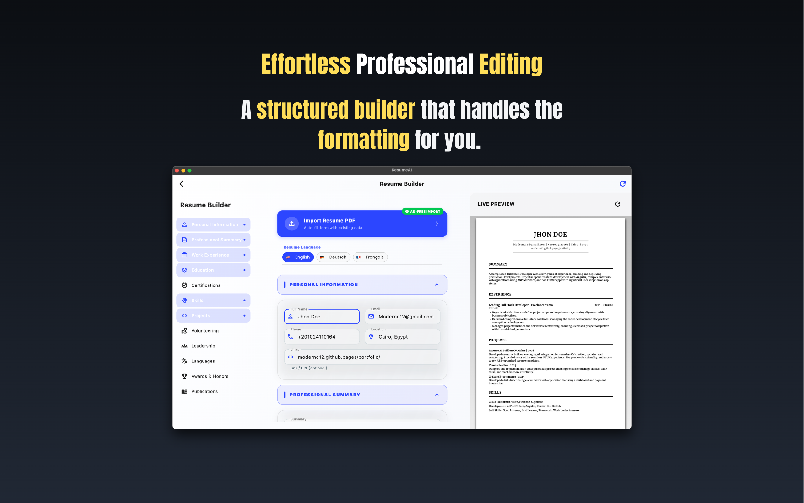 Resume AI Builder: CV Maker screenshot 14