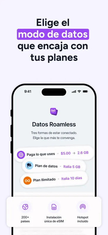 Roamless: eSIM Travel Internet screenshot 2 of 9