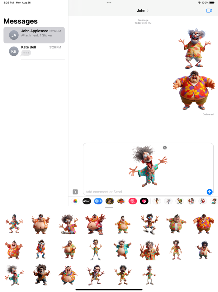 Goofy Hawaiian Shirt Stickers