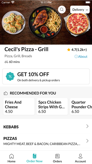 Cecils Pizza Grill Screenshot