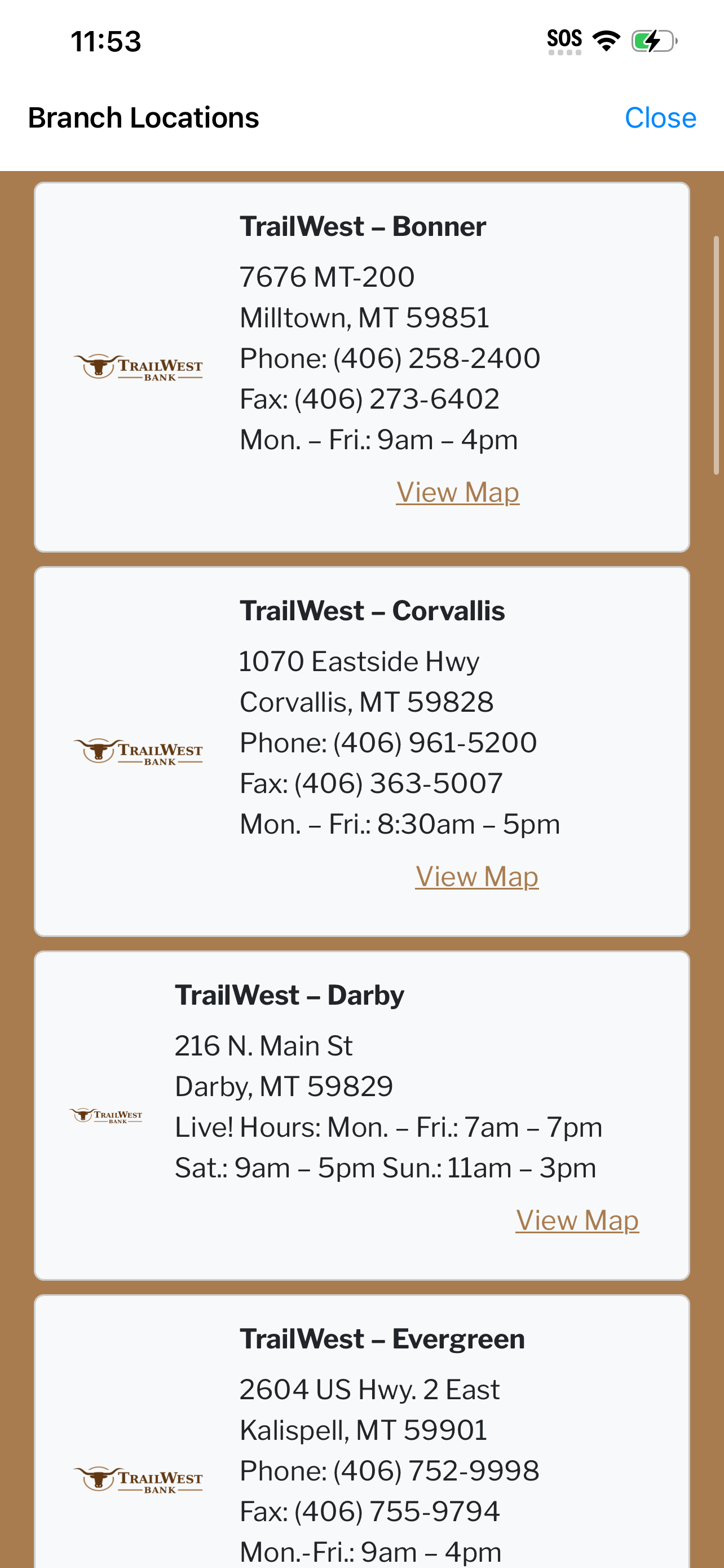 TrailWest Bank-Mobile