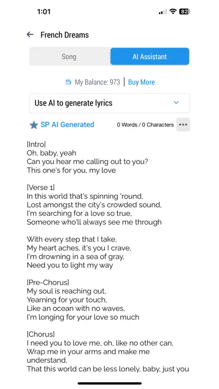 Songwriter Pad Lyric Generator screenshot 3 of 5