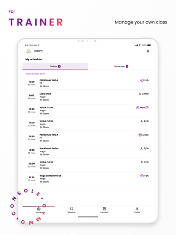 Gymmo Console iPad screenshot