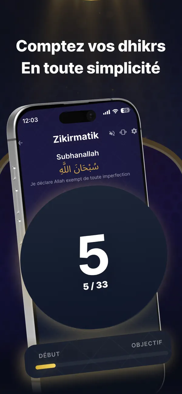 Screenshot #2 pour Compteur Dhikr: Tasbih