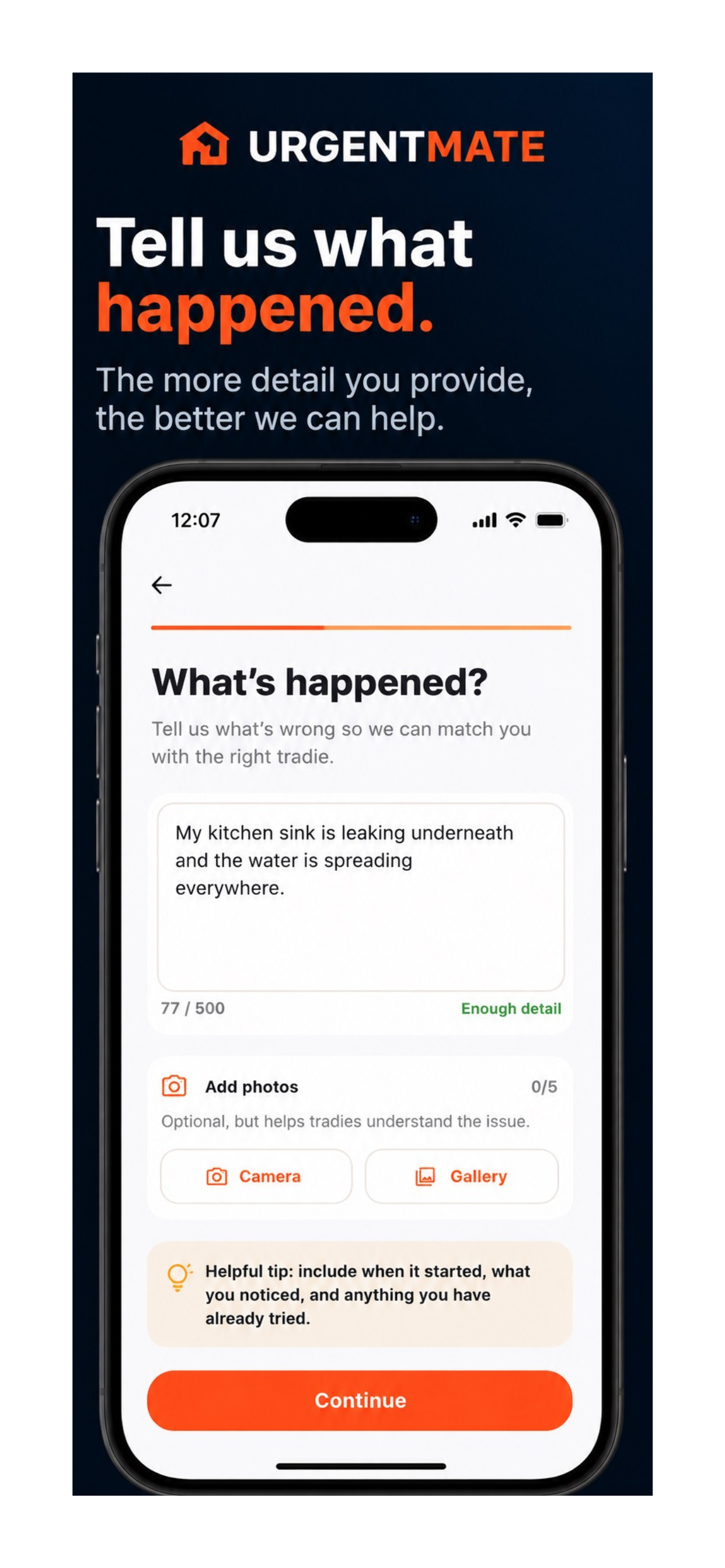 UrgentMate screenshot 2