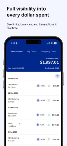 Archa: Business credit cards screenshot