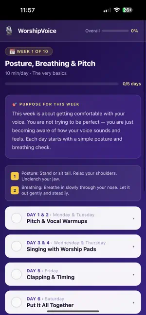 WorshipVoice Mentorship screenshot 2