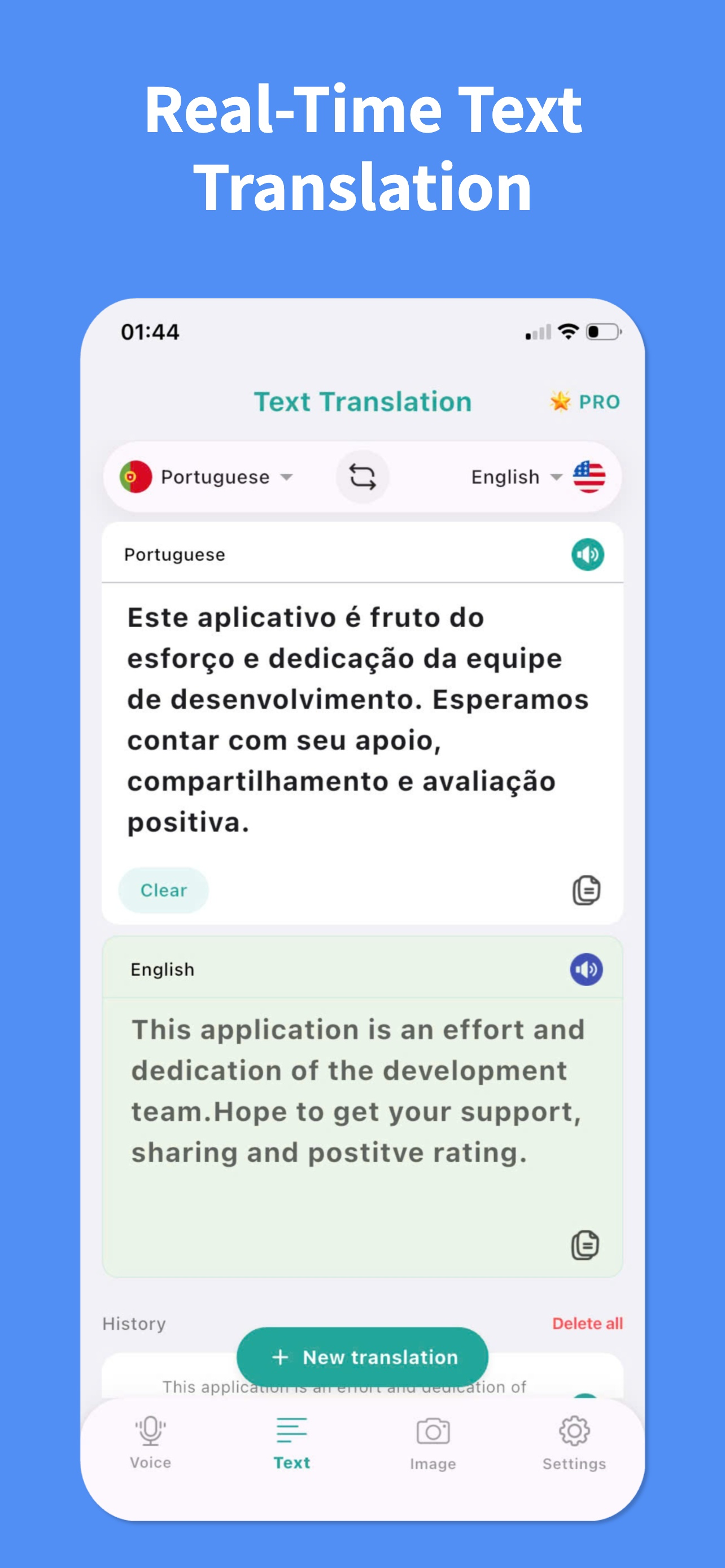 Portuguese Translator: Voice