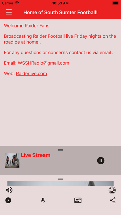 WSSH Raider Radio iPhone screenshot 3 - Entertainment app