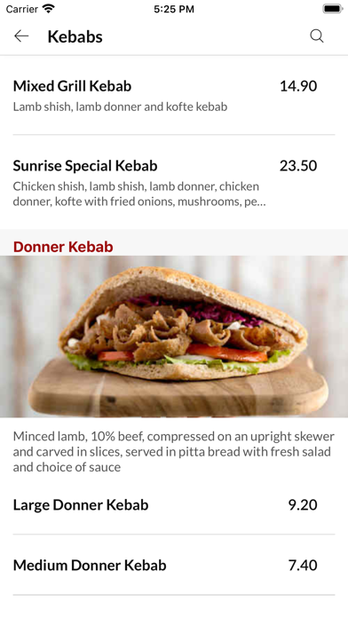Sunrise Kebab & Pizza House Screenshot