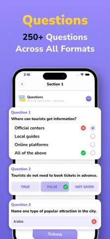 IELTS Exam Practice Test Prep iPhone screenshot