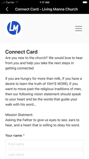 Living Manna Church screenshot 2