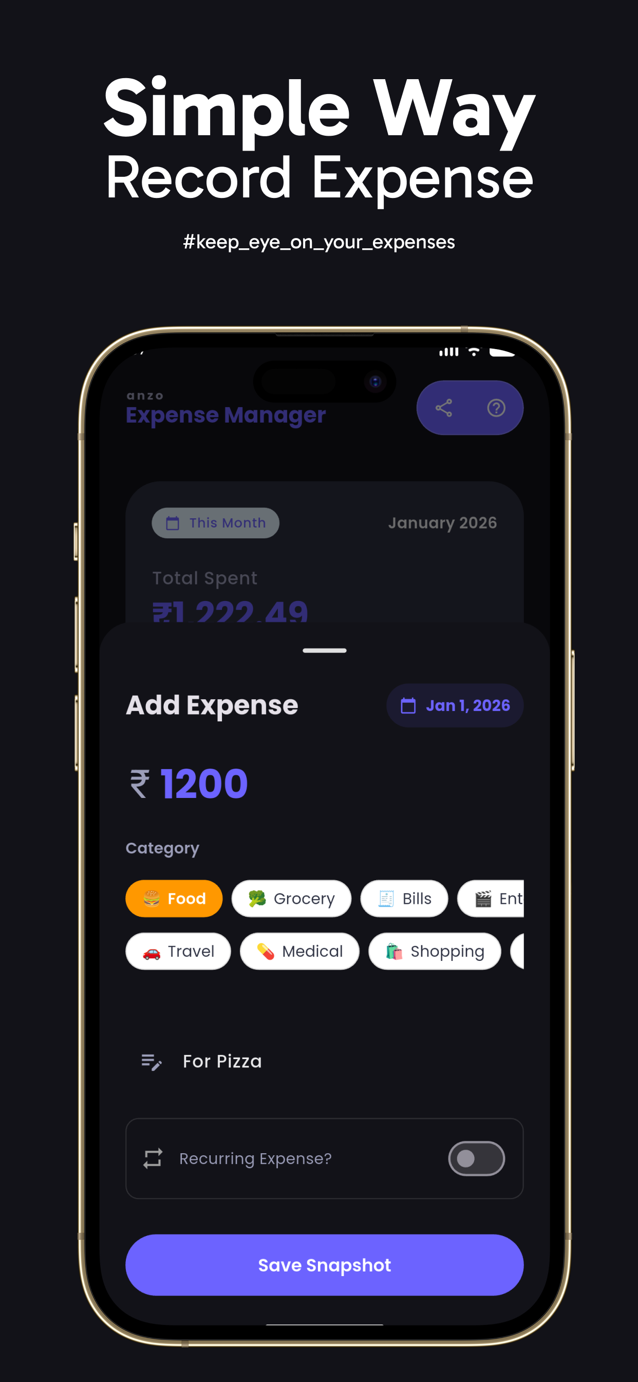 Expense Manager Pro: Anzo screenshot 3
