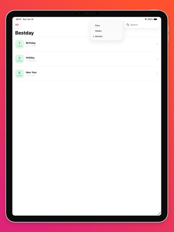 Bestday – Event Countdown iPad screenshot