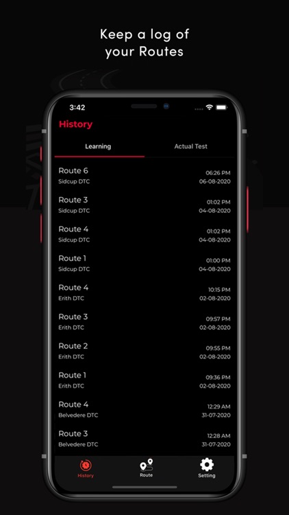 Test Routes Driving App UK