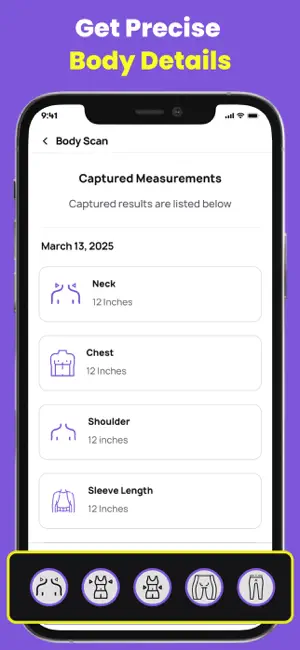 Sizie: Body Size Measurements screenshot 4