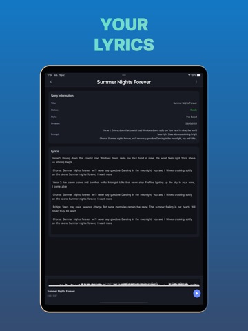 Make music - AI music maker iPad screenshot
