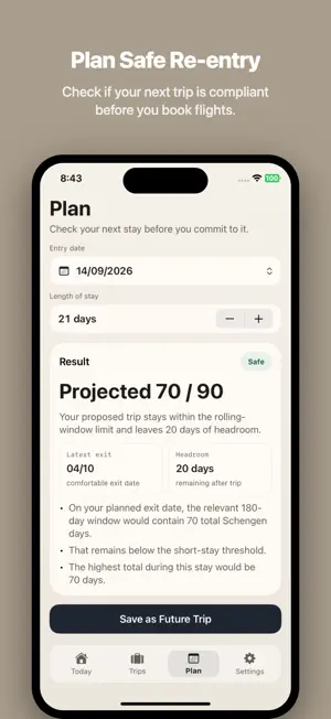Border Days: Schengen 90/180 screenshot 2