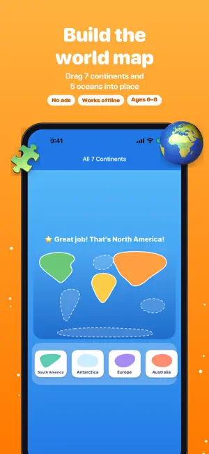 Continents & Oceans Kids screenshot 1