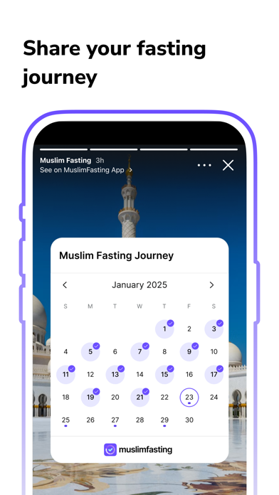 Muslim Fasting Calendar Alarm iPhone screenshot 6 - Lifestyle app