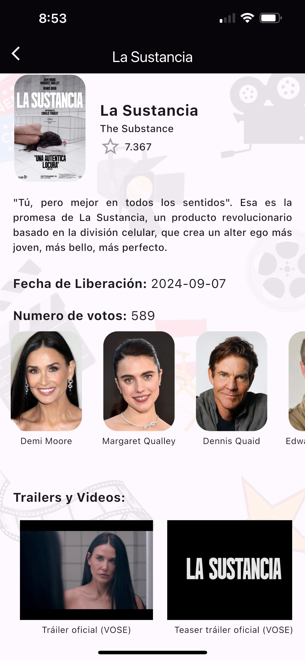 Información Peliculas LMJ screenshot 3