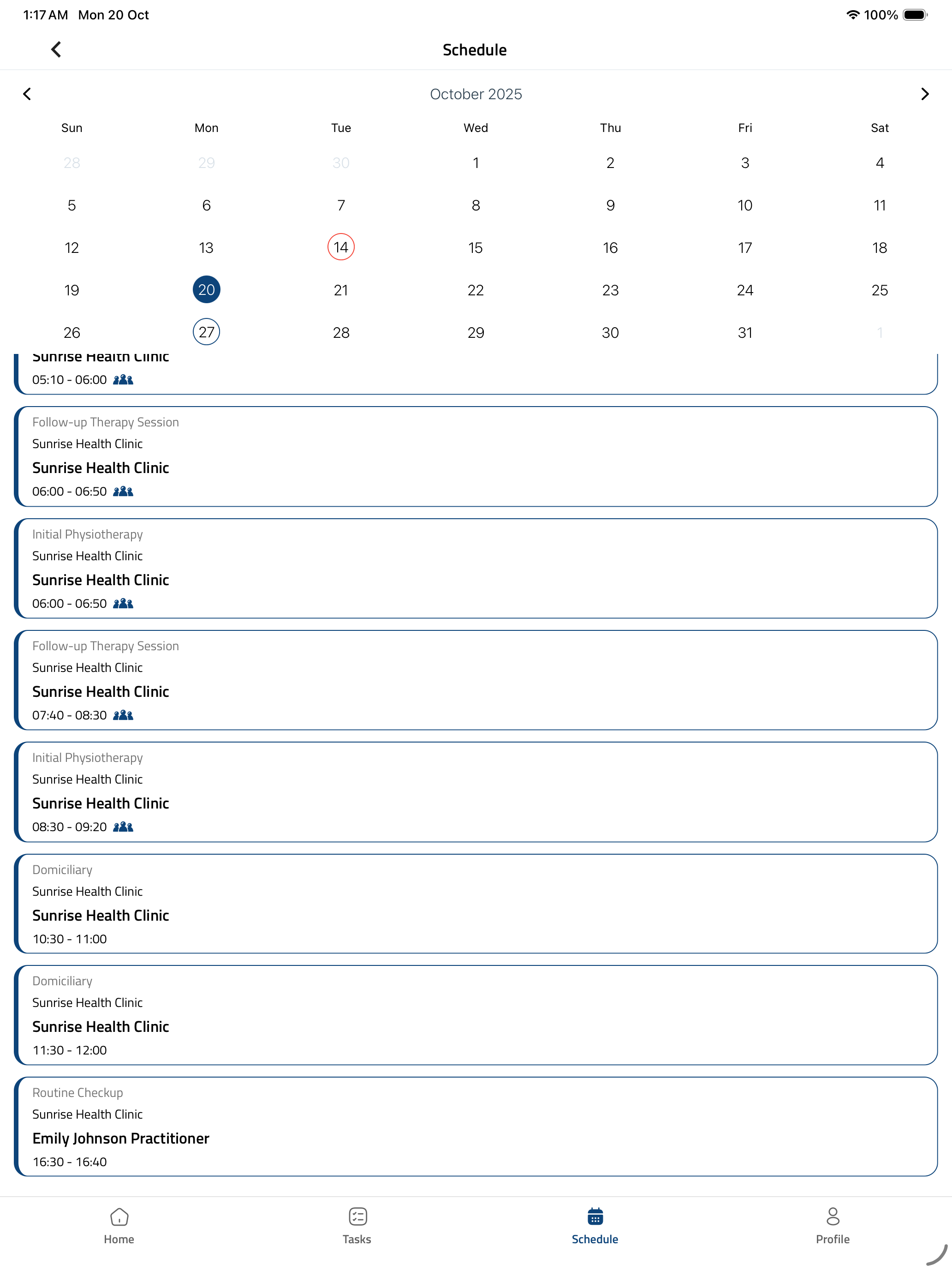 Clinic1 - Patient screenshot 8