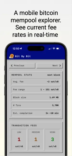 Bitbybit: mempool explorer screenshot 1