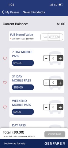 Geaux Pass Mobile iPhone screenshot