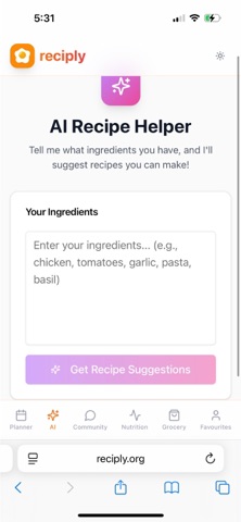 Reciply - Recipe Organizer screenshot