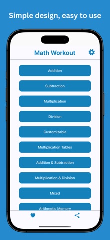 Math Workout: Brain Math Games Screenshot 1 of 8