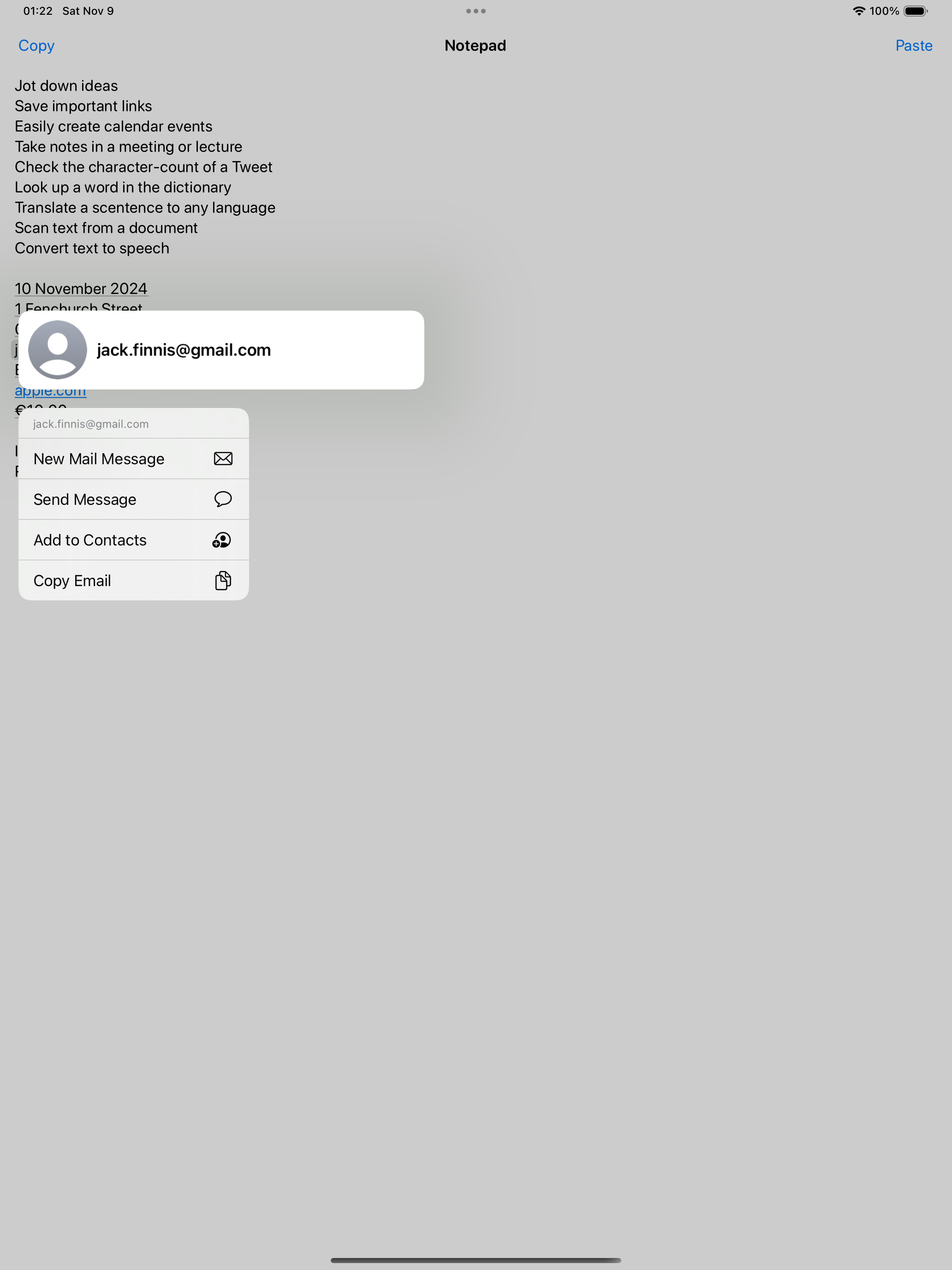 Simple Notepad App