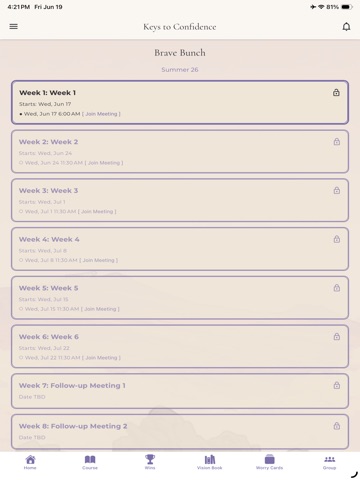 Confidence App (3063b4) iPad screenshot