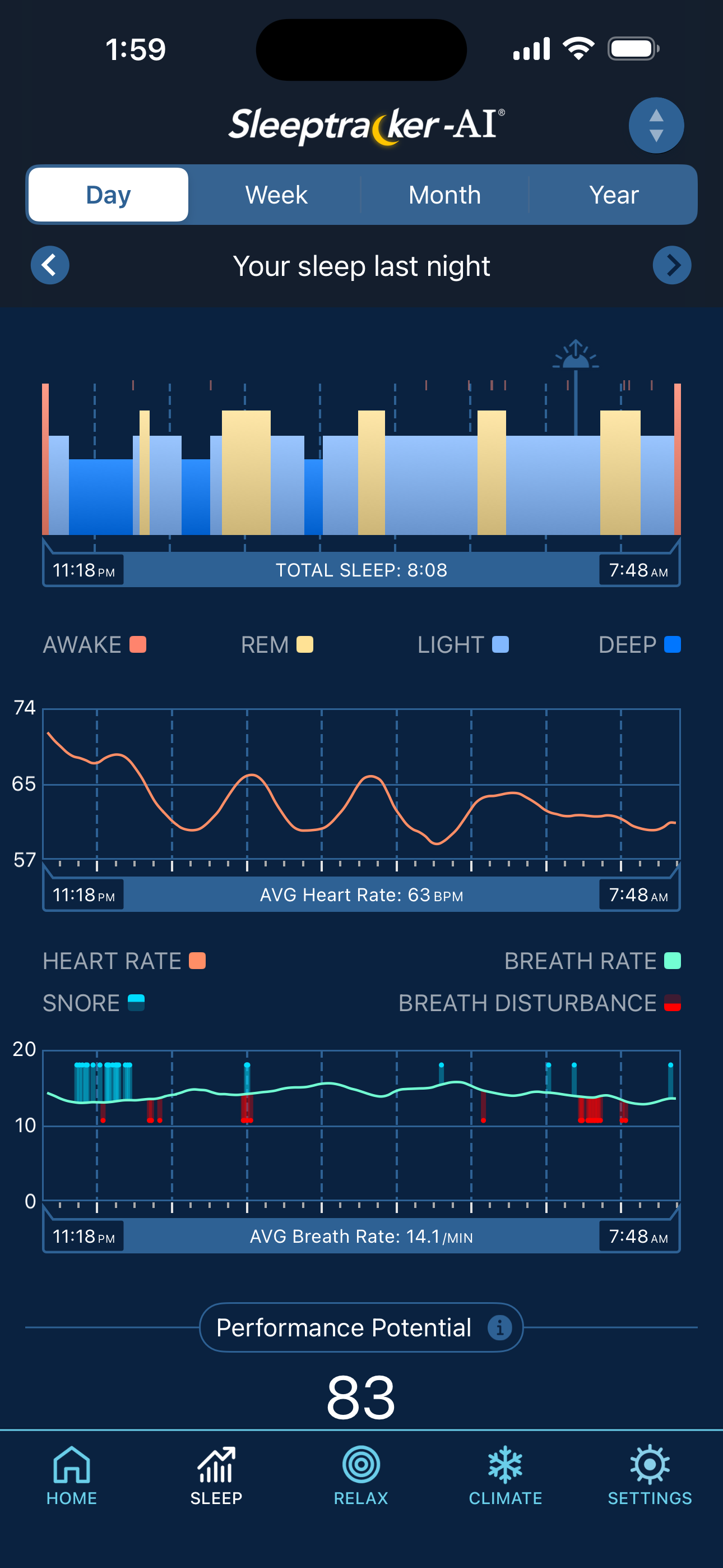 Tempur® Sleeptracker-AI® screenshot 3