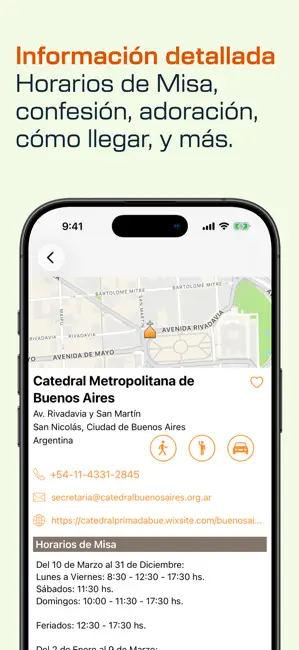 Horarios de Misa iPhone screenshot 4