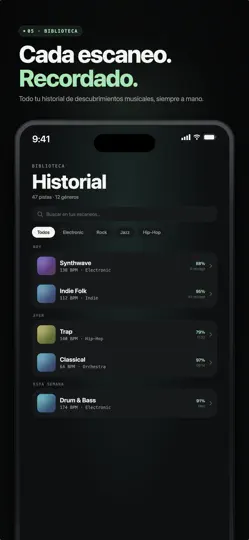 Captura de pantalla de Genre AI: Género Musical en iPhone 3