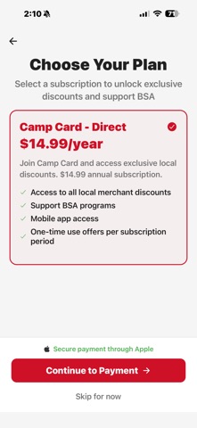 Camp Card Screenshot 1 of 5