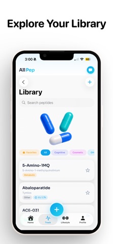 Peptide Tracker - AllPep iPhone screenshot