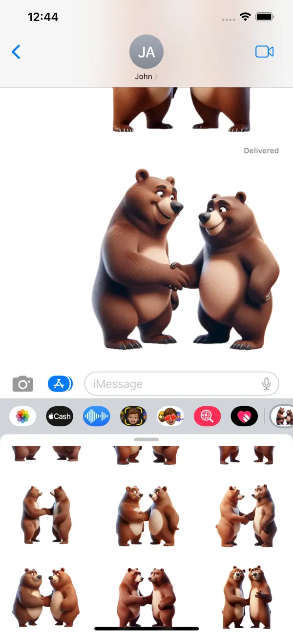 Screenshot #3 pour Handshake Bear Stickers