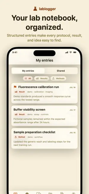 LabLogger - AI Lab Notebook screenshot 1