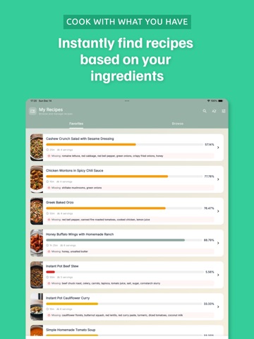 CooKing: Pantry & Meal Plan iPad screenshot