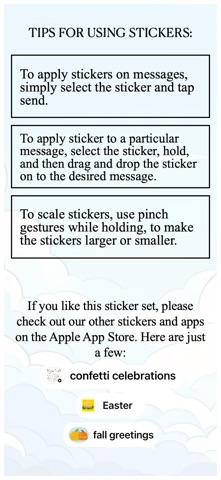 confetti celebrations stickers screenshot