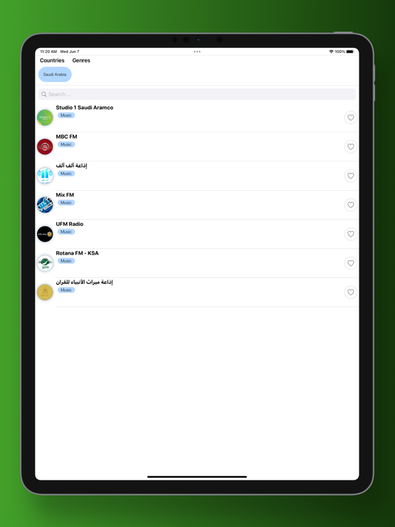 محطات راديو السعودية iPad screenshot 1 - Music app