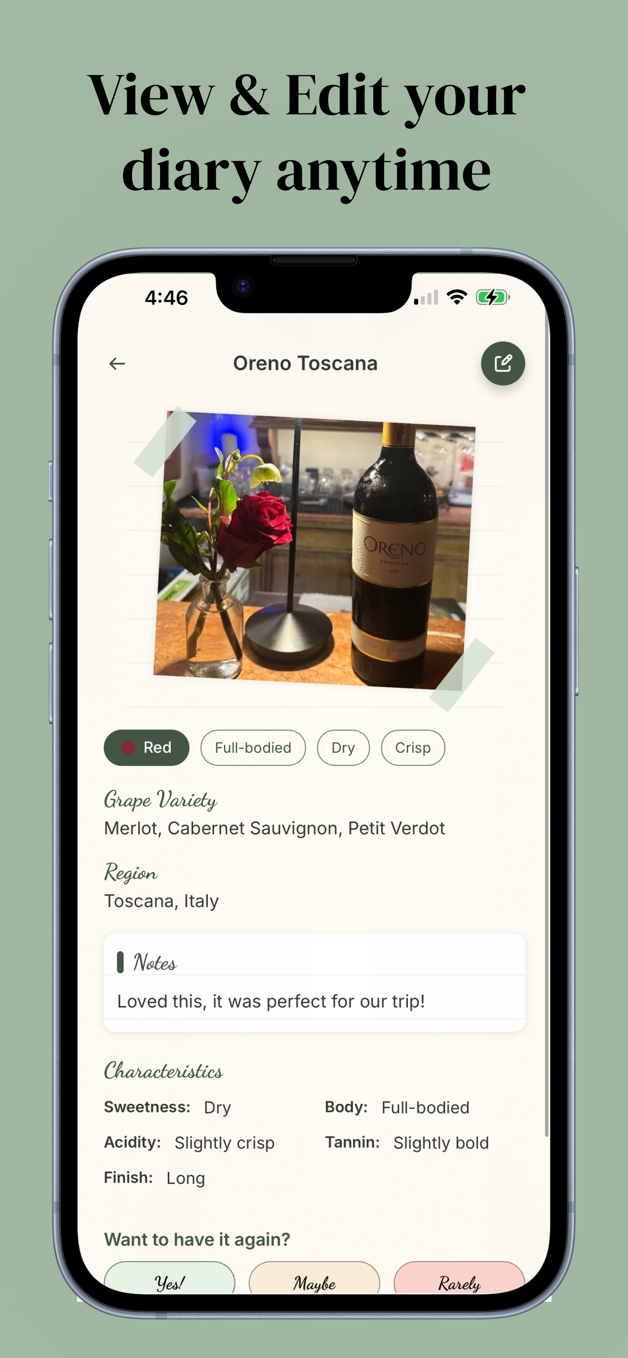Wine Siplog – Wine Diary