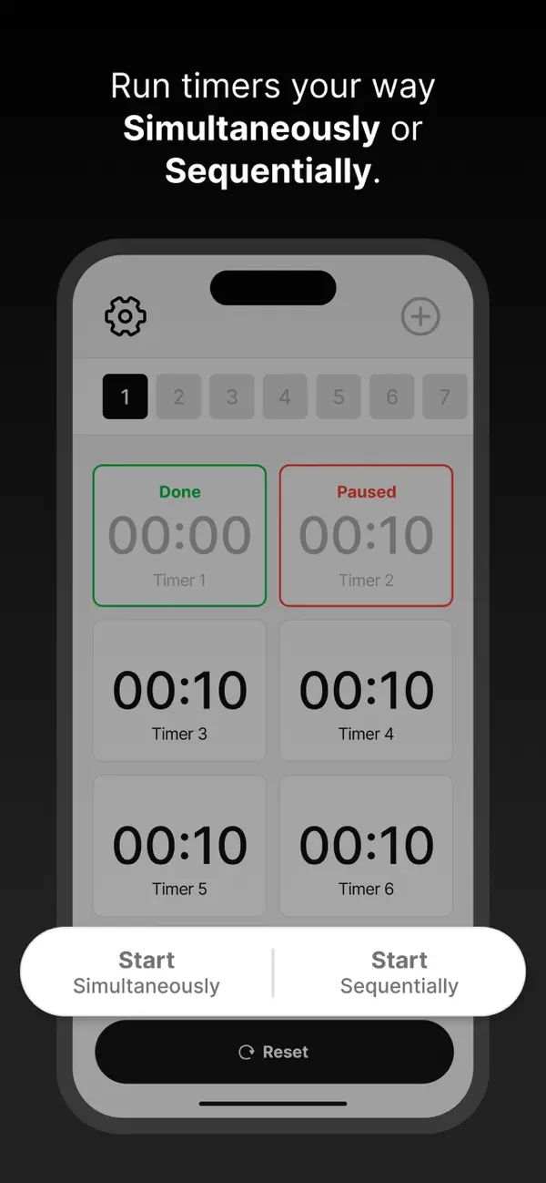 #5. Simply Multi Timer (iOS) Ved: Jisu Jung