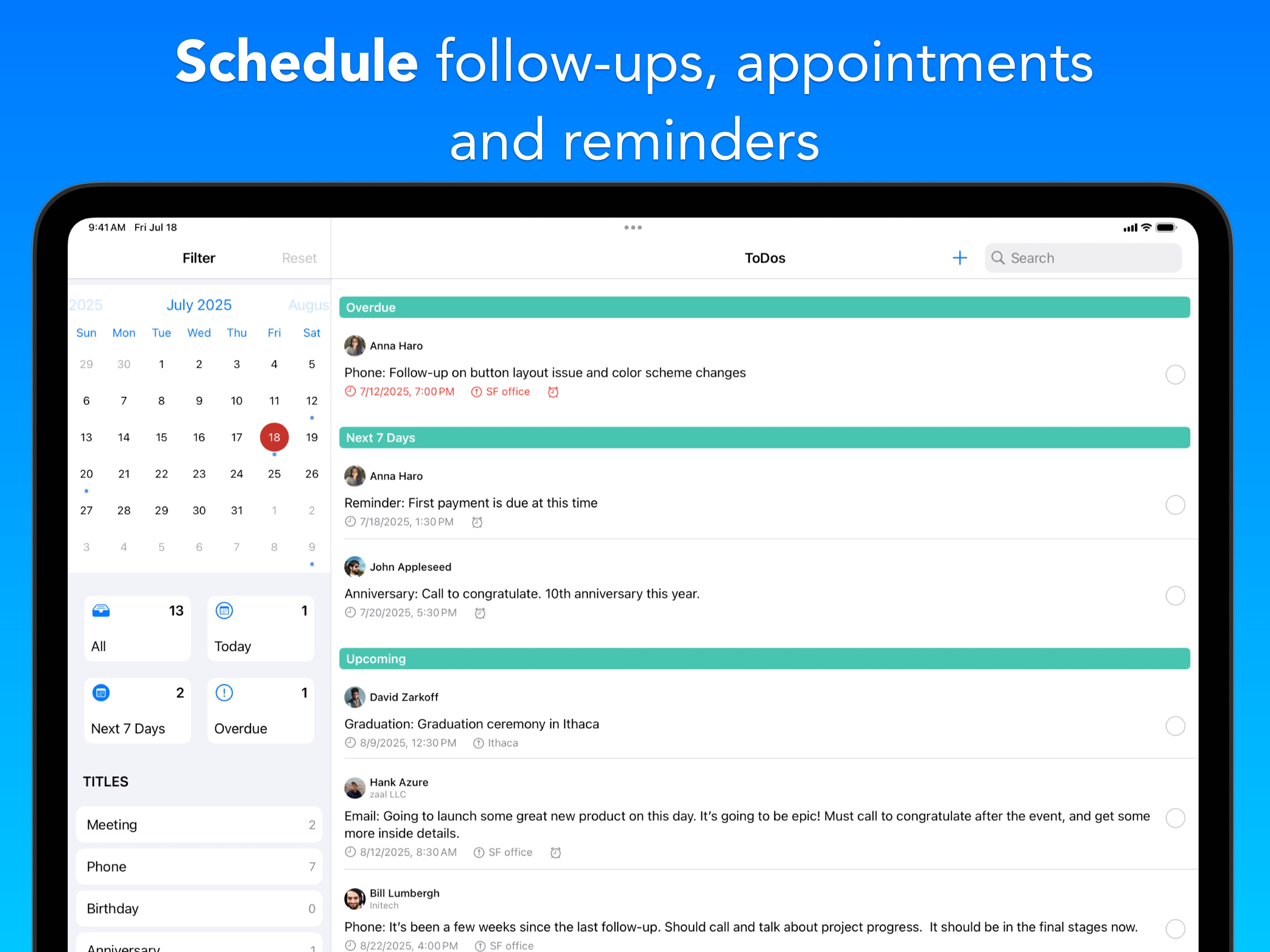 Contacts Journal CRM screenshot 14