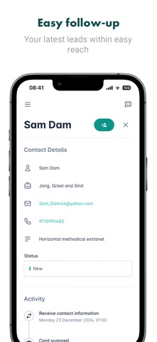 Mybusinesscard App screenshot