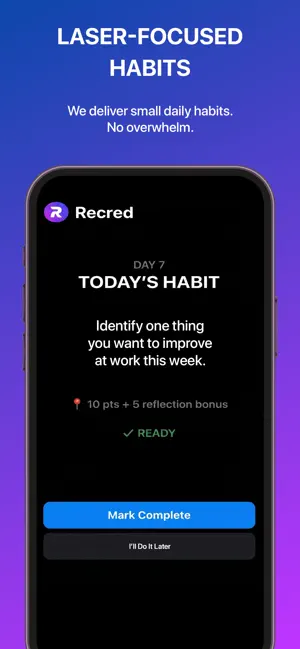 Recred: Mindset & Daily Habits screenshot 3