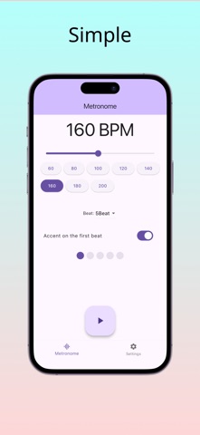 Metronome - Simple Metronome iPhone screenshot